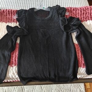 Hand Knit Maeve By Anthropologie Cold Shoulder Sweater XS NWT